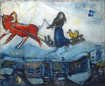 El Caballo Rojo El Caballo Rojo litografía en color contemporánea Marc Chagall Pinturas al óleo
